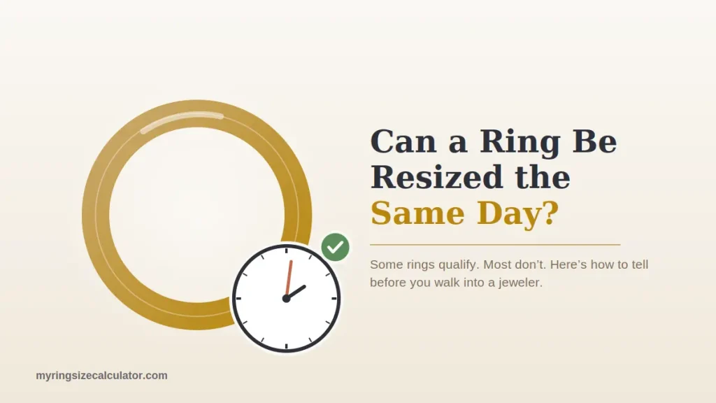 Can a Ring Be Resized the Same Day Near me?