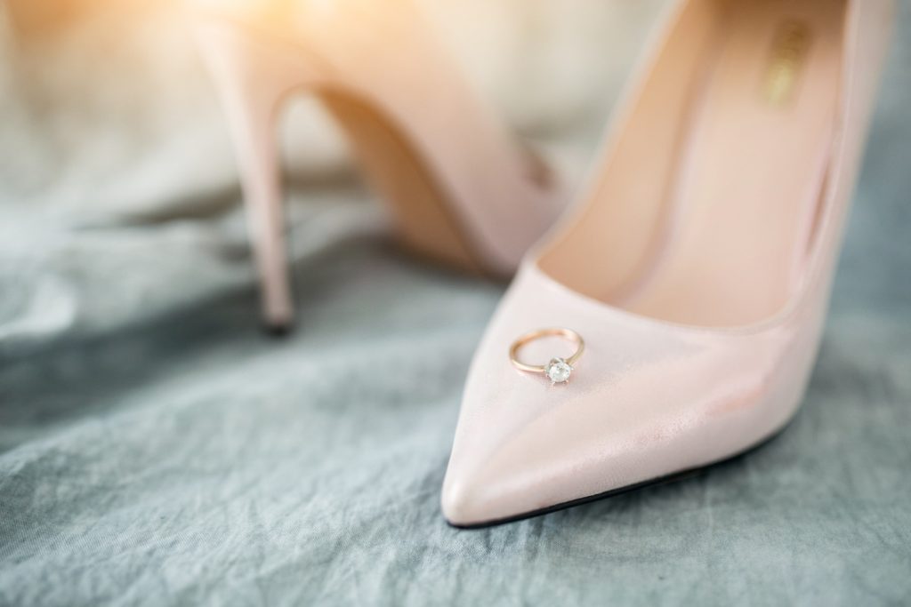 Comparison of shoe size and ring size measurements showing they are unrelated.