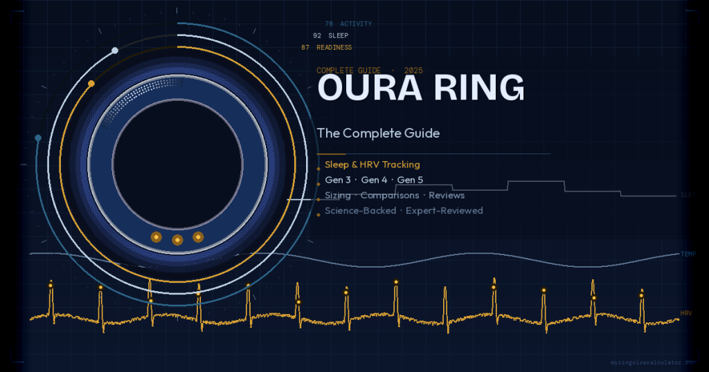 The image follows the "Pulse Architecture" philosophy — precision instrumentation meets Nordic restraint. representing oura ring