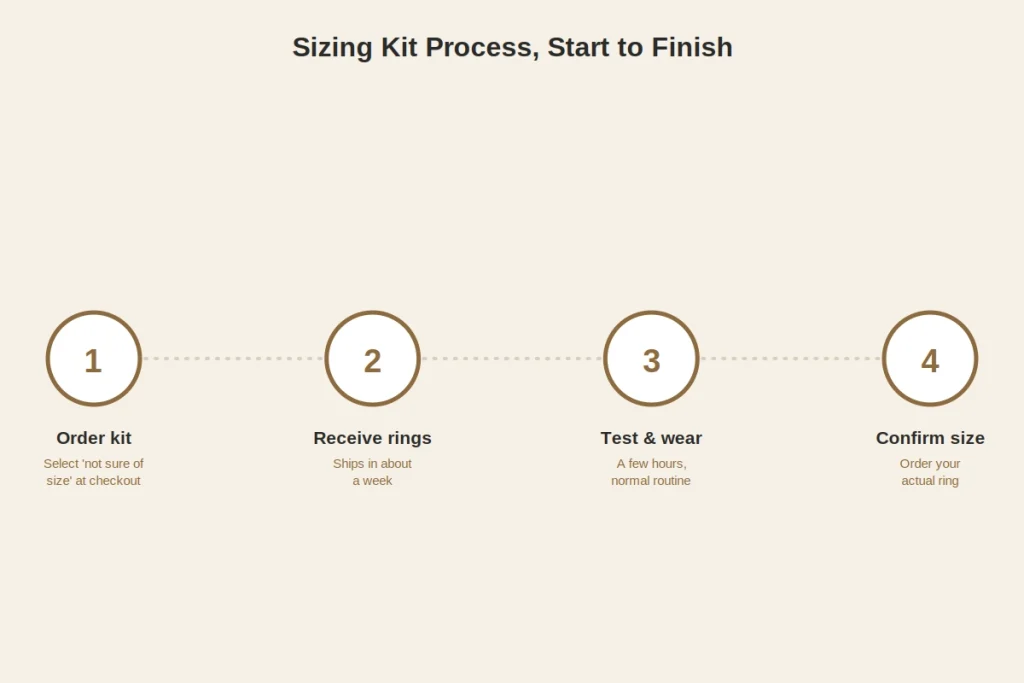 Oura Ring sizing chart with finger measurements for accurate fit
