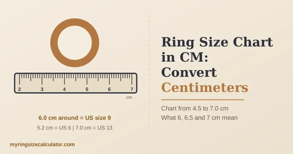 Ring Size Chart in CM