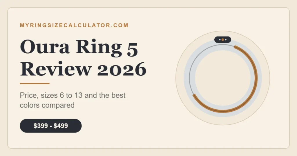 Oura Ring 5 review 2026 featured image showing price and sizes